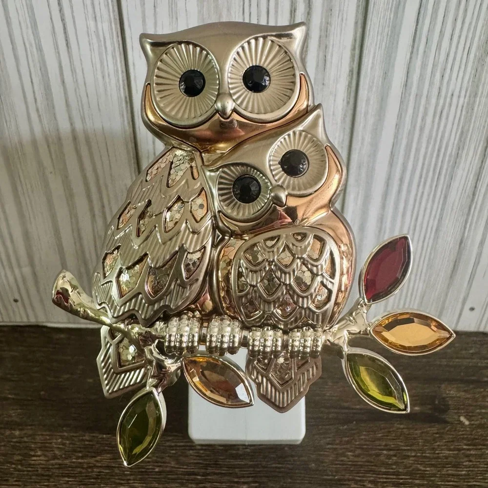 Bath & Body Works Wallflowers Owl Family Fragrance Plug In Rose Gold Metallic